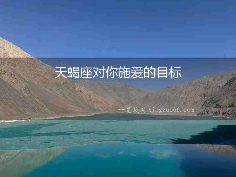 天蝎座對你施愛的目標