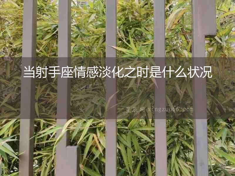 當射手座情感淡化之時是什么狀況