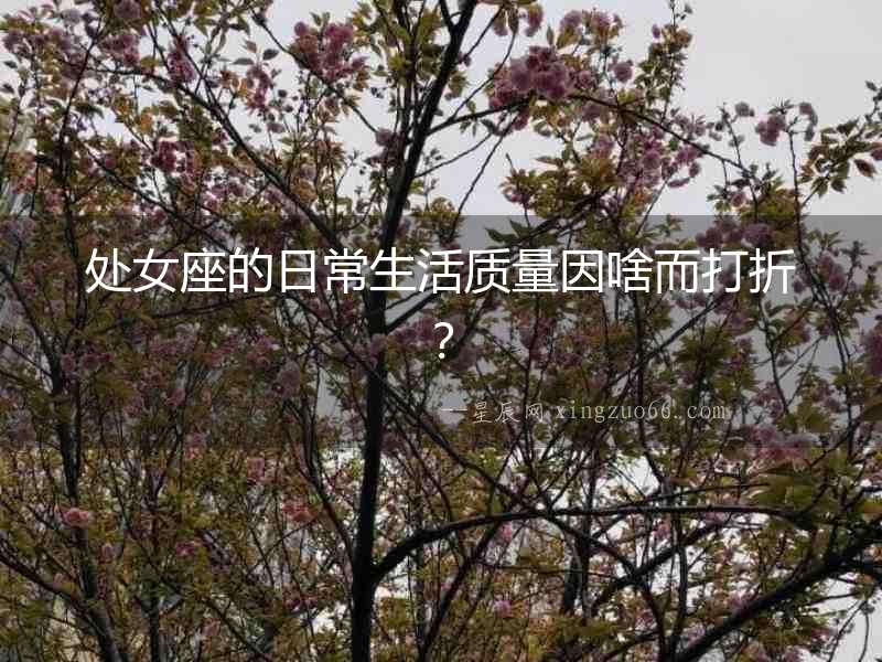 處女座的日常生活質(zhì)量因啥而打折？
