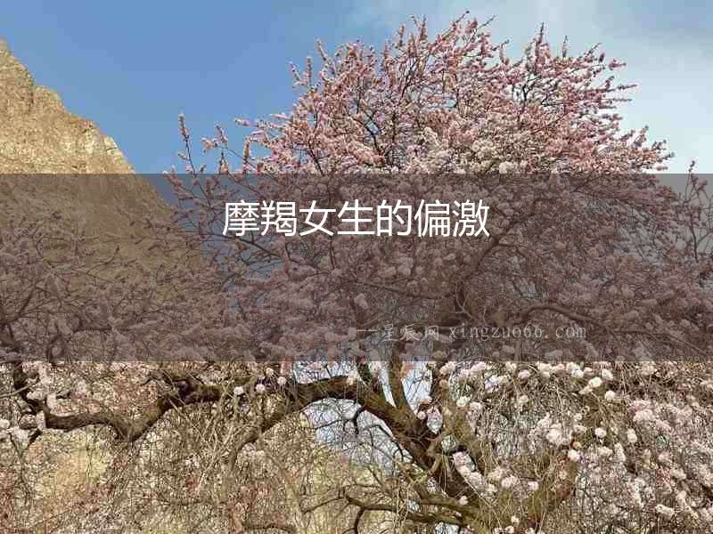 摩羯女生的偏激
