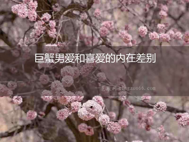巨蟹男愛和喜愛的內在差別