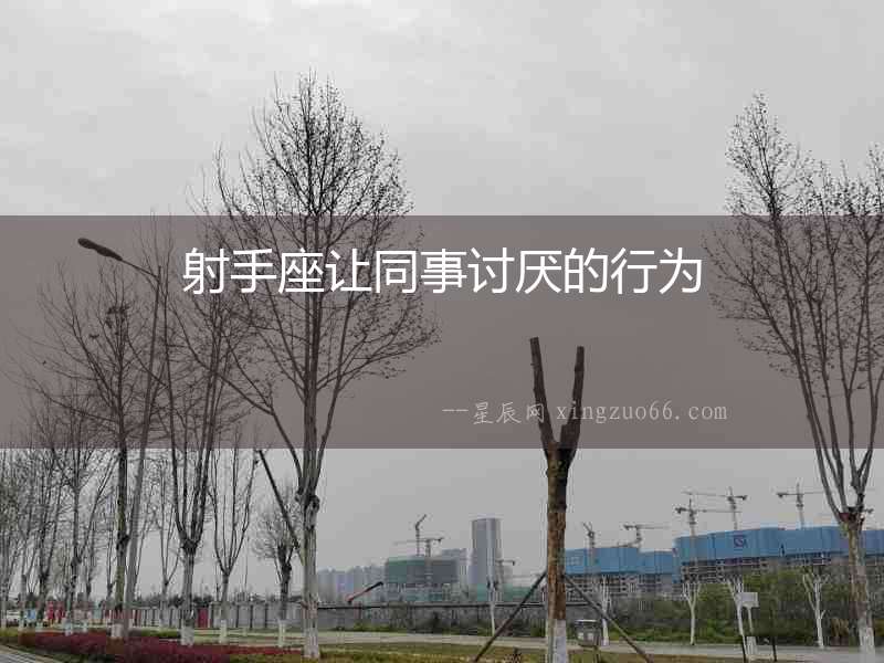 射手座讓同事討厭的行為