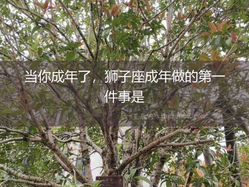 當(dāng)你成年了，獅子座成年做的第一件事是