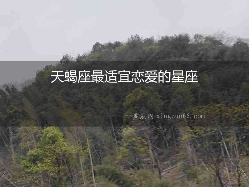 天蝎座最適宜戀愛的星座