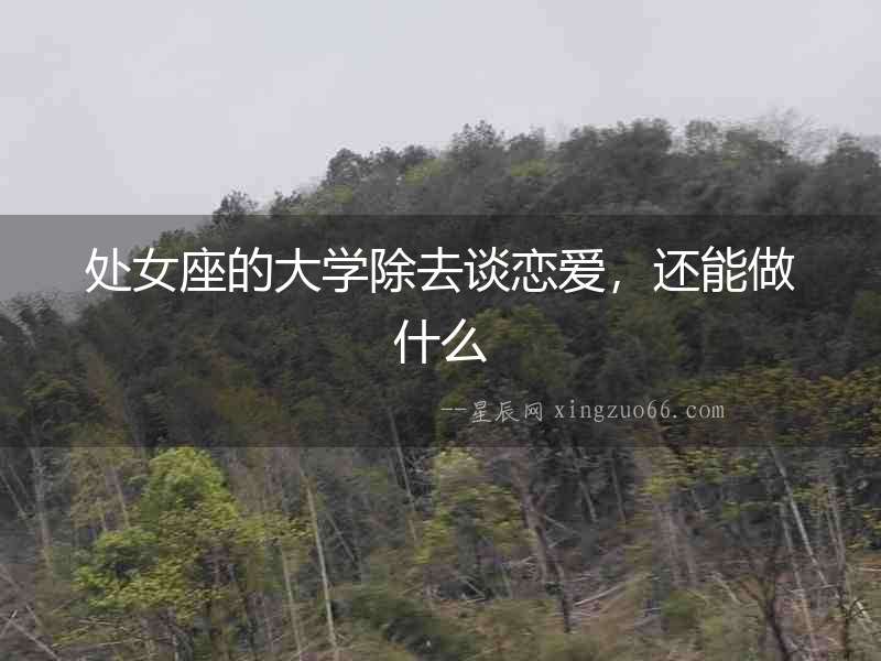 處女座的大學(xué)除去談戀愛，還能做什么