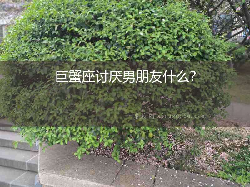 巨蟹座討厭男朋友什么？