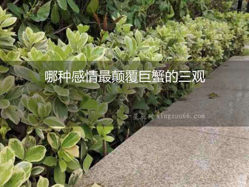 哪種感情最顛覆巨蟹的三觀