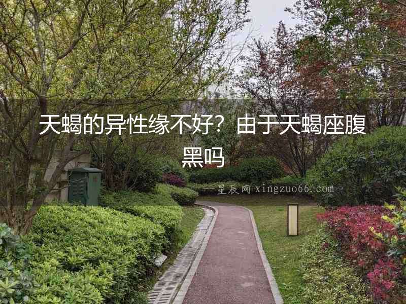 天蝎的異性緣不好？由于天蝎座腹黑嗎