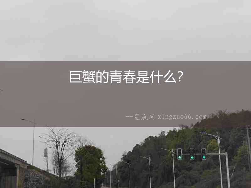 巨蟹的青春是什么？