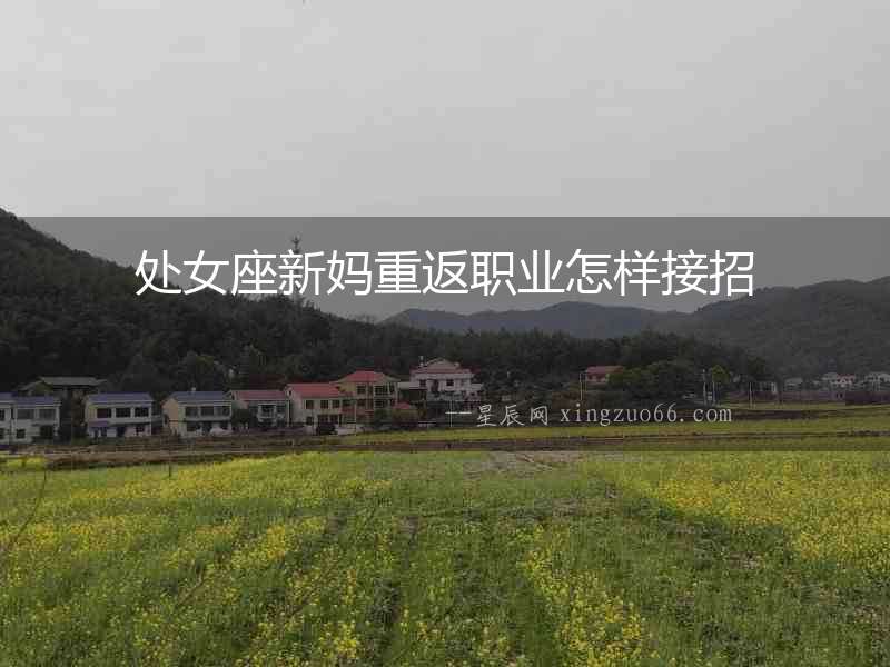 處女座新媽重返職業(yè)怎樣接招