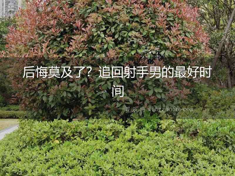 后悔莫及了？追回射手男的最好時間
