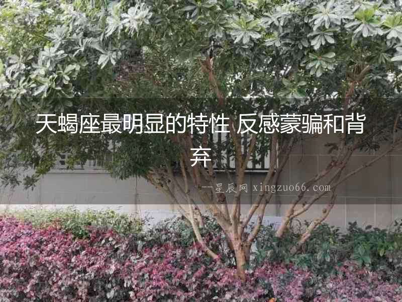 天蝎座最明顯的特性 反感蒙騙和背棄