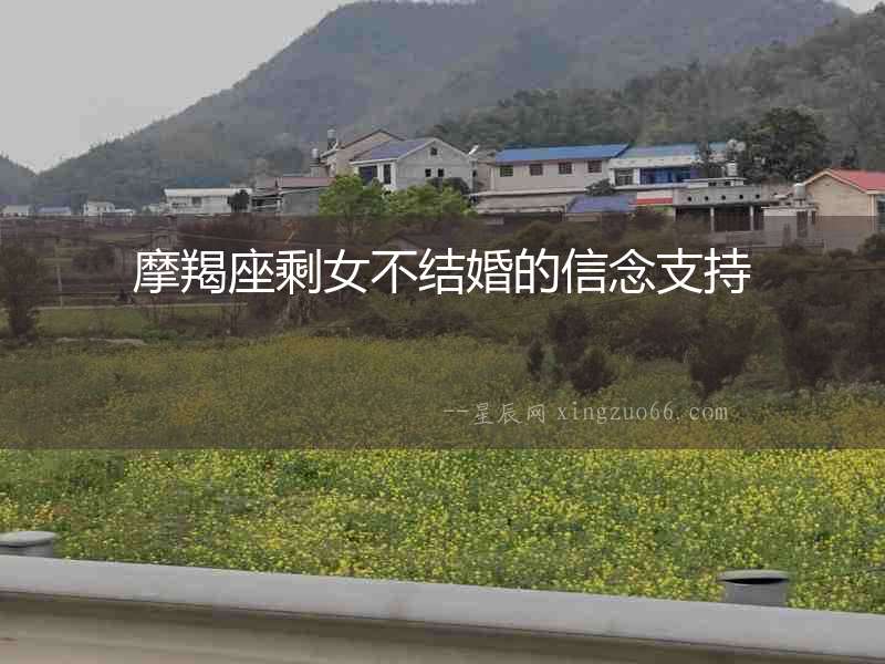 摩羯座剩女不結婚的信念支持