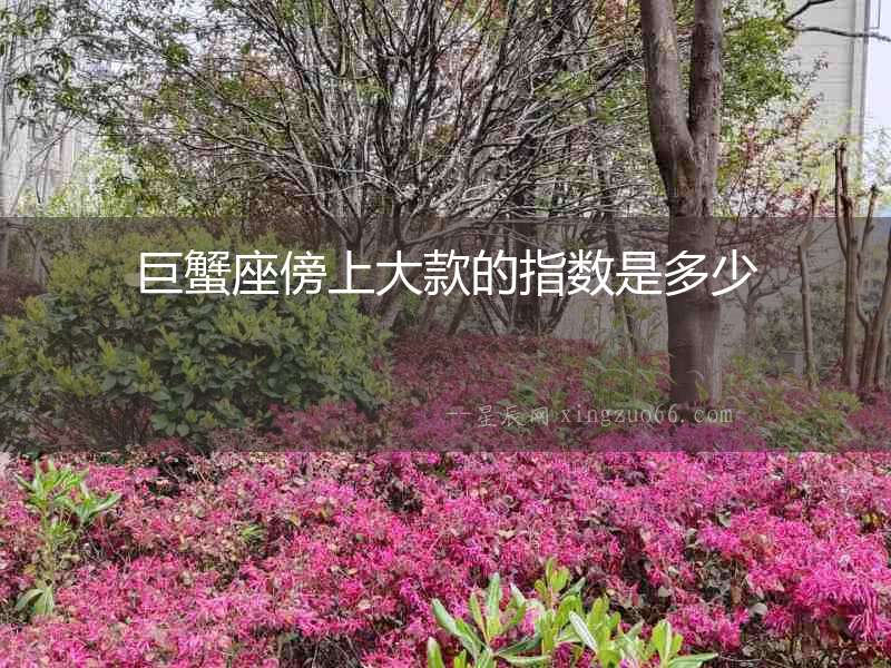 巨蟹座傍上大款的指數(shù)是多少