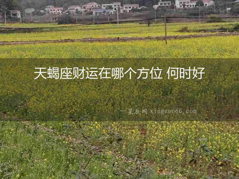 天蝎座財運在哪個方位 何時好