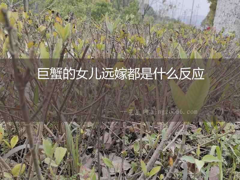 巨蟹的女兒遠嫁都是什么反應