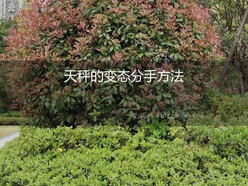 天秤的變態分手方法