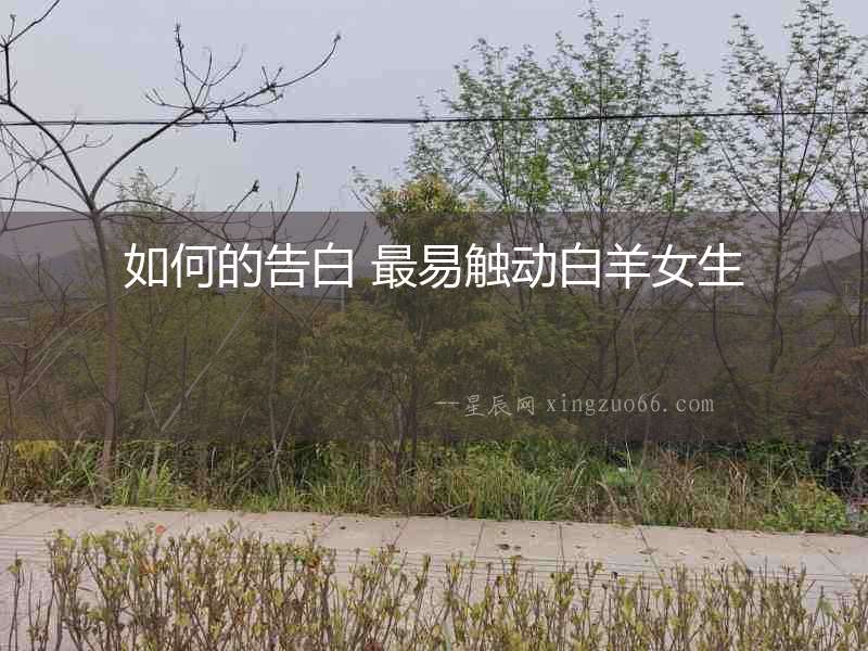 如何的告白 最易觸動白羊女生