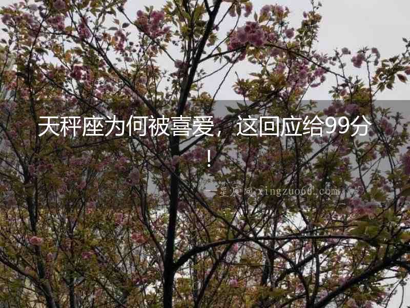 天秤座為何被喜愛，這回應給99分！