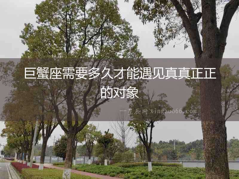 巨蟹座需要多久才能遇見真真正正的對象