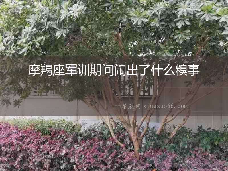 摩羯座軍訓期間鬧出了什么糗事