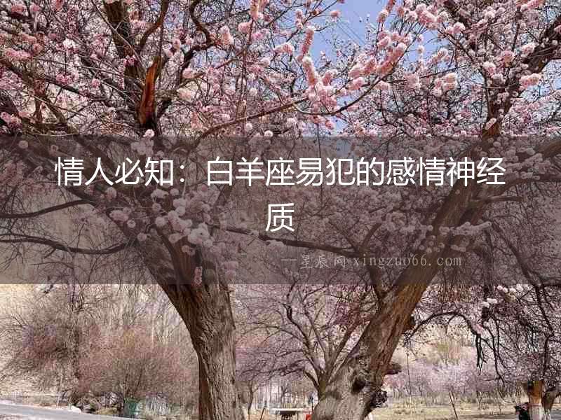 情人必知：白羊座易犯的感情神經質