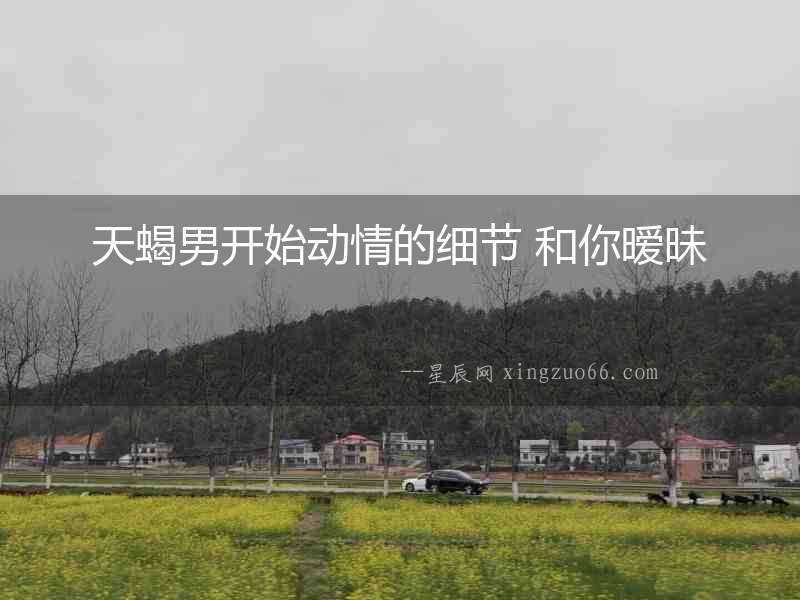 天蝎男開始動情的細節 和你曖昧