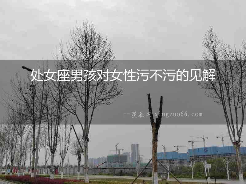 處女座男孩對女性污不污的見解