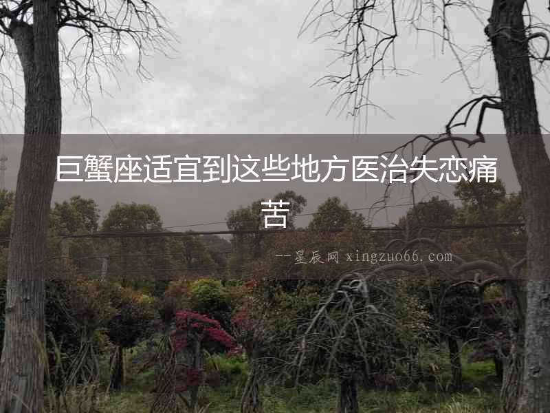 巨蟹座適宜到這些地方醫治失戀痛苦