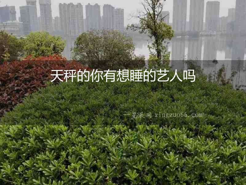 天秤的你有想睡的藝人嗎