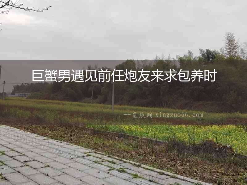 巨蟹男遇見前任炮友來求包養(yǎng)時