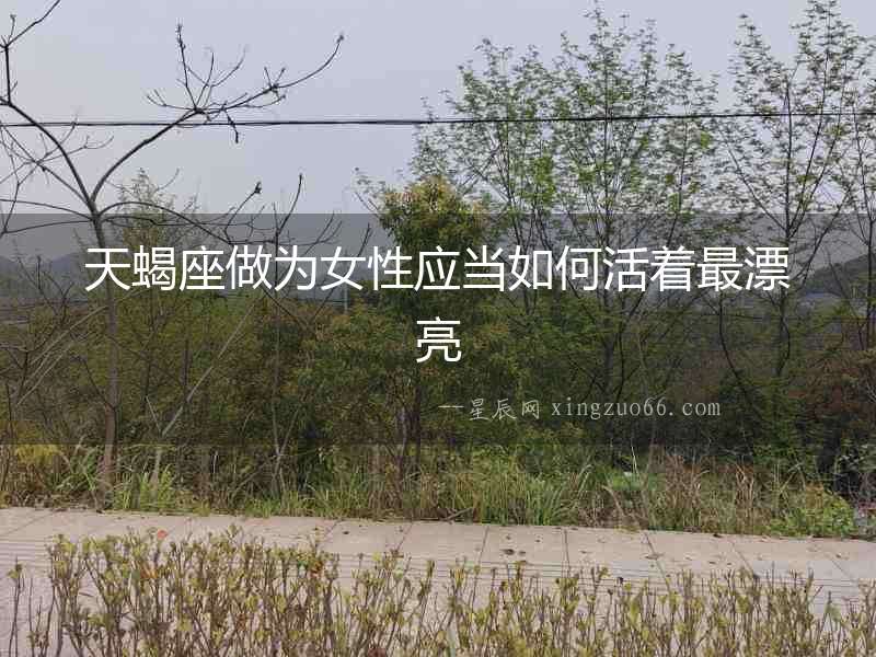 天蝎座做為女性應當如何活著最漂亮