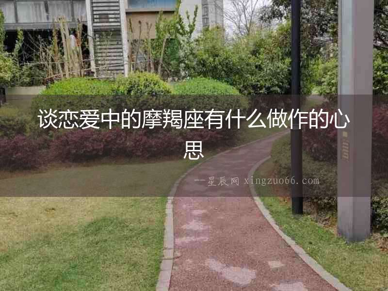 談戀愛中的摩羯座有什么做作的心思