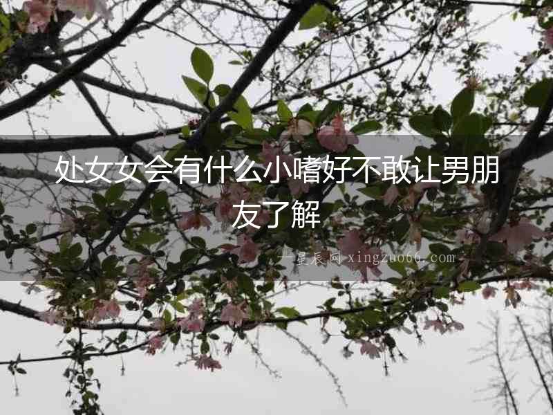處女女會有什么小嗜好不敢讓男朋友了解