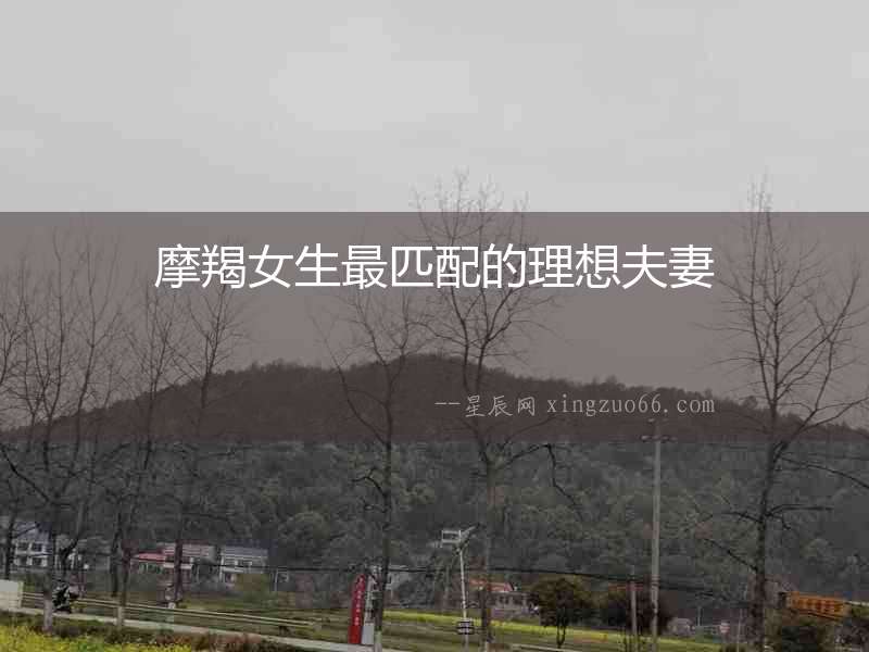 摩羯女生最匹配的理想夫妻