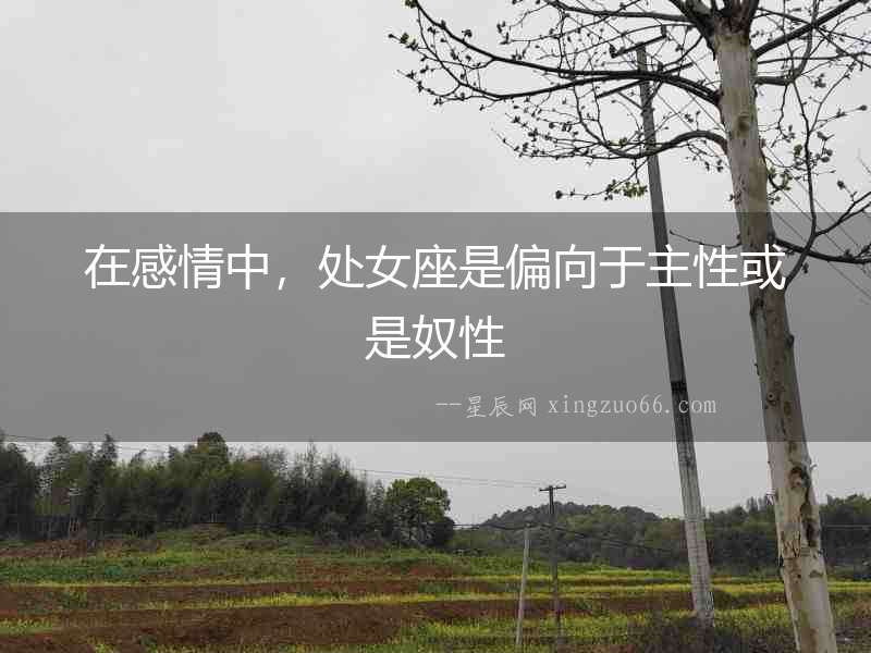 在感情中，處女座是偏向于主性或是奴性