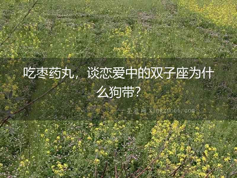 吃棗藥丸，談戀愛中的雙子座為什么狗帶？