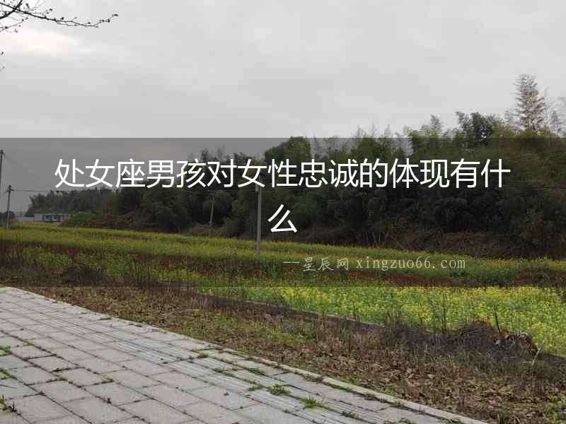 處女座男孩對女性忠誠的體現有什么