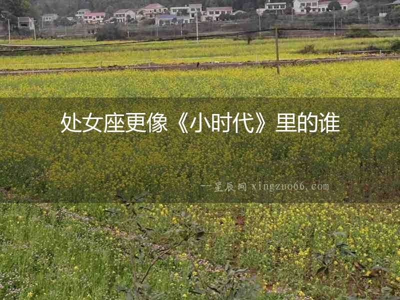 處女座更像《小時代》里的誰
