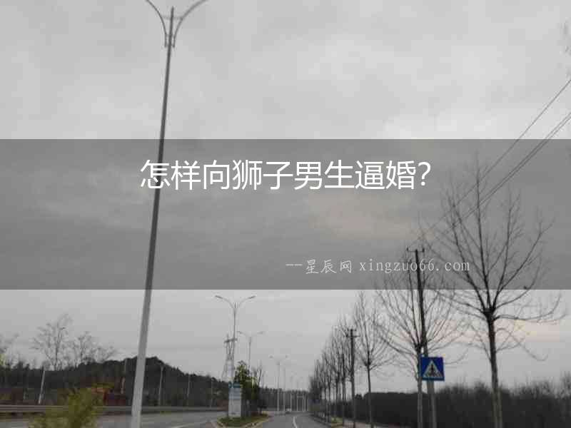 怎樣向獅子男生逼婚？