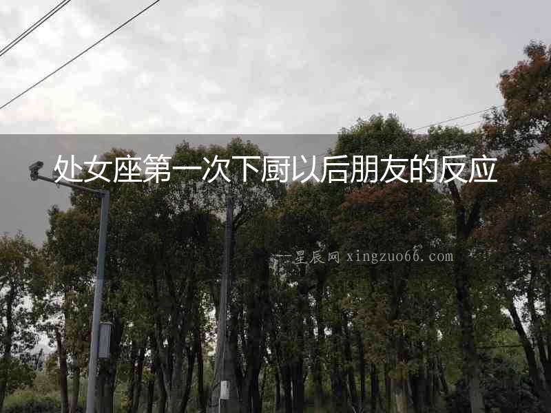 處女座第一次下廚以后朋友的反應