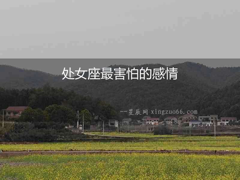 處女座最害怕的感情