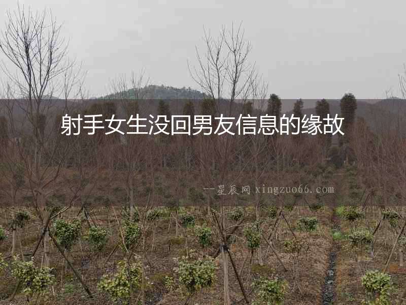 射手女生沒(méi)回男友信息的緣故