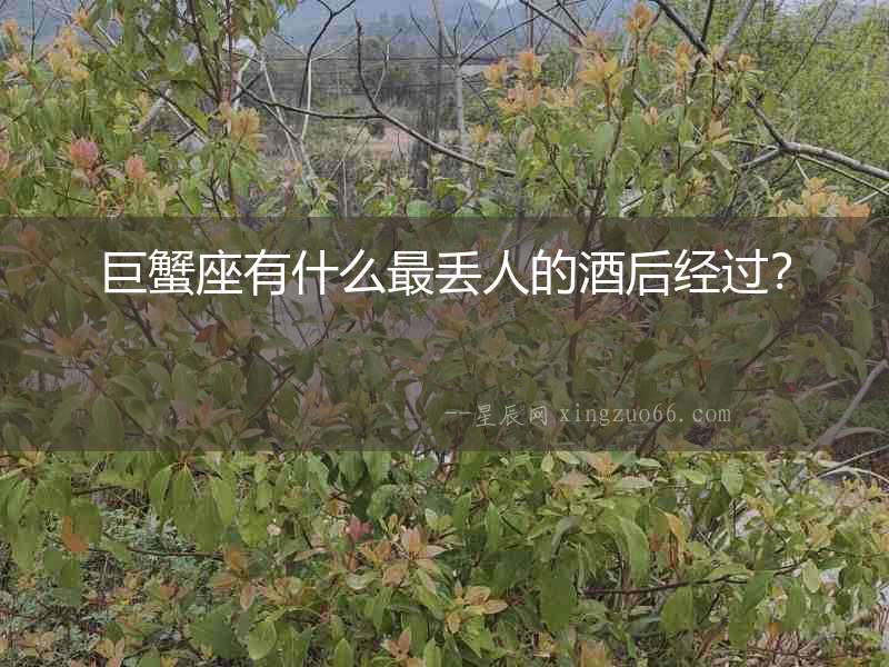 巨蟹座有什么最丟人的酒后經過？