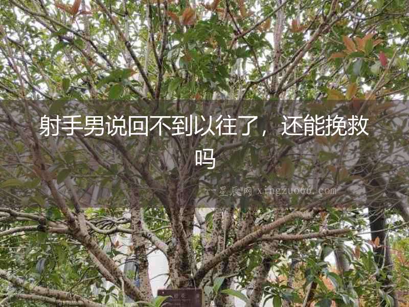 射手男說回不到以往了，還能挽救嗎