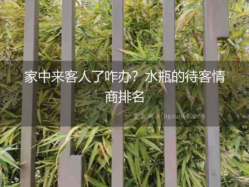 家中來客人了咋辦？水瓶的待客情商排名