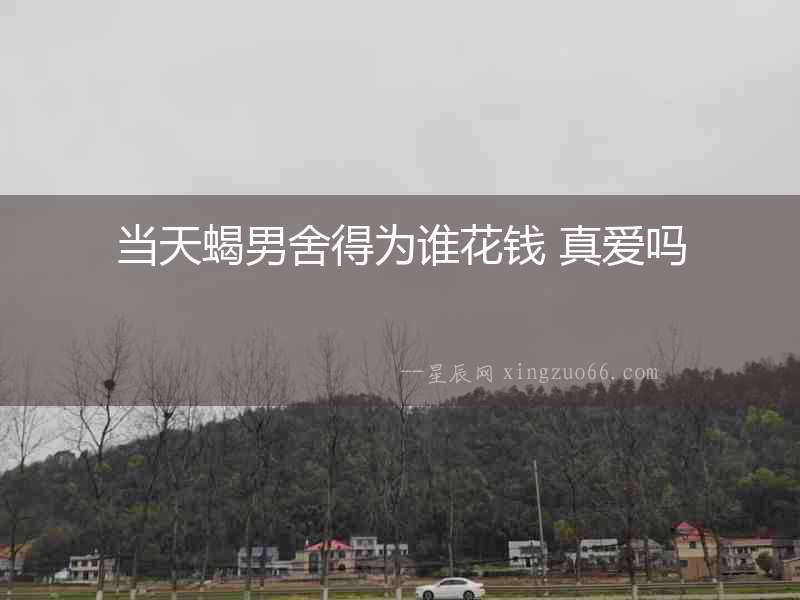 當天蝎男舍得為誰花錢 真愛嗎