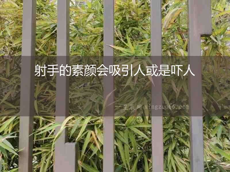 射手的素顏會吸引人或是嚇人