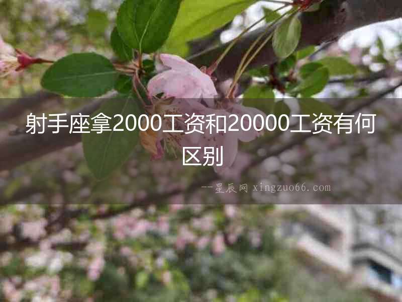 射手座拿2000工資和20000工資有何區別