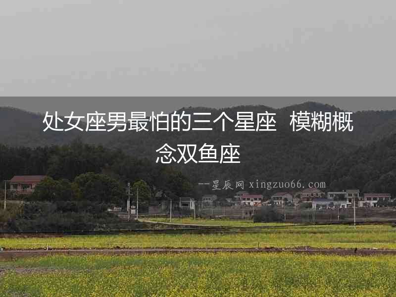處女座男最怕的三個(gè)星座  模糊概念雙魚(yú)座